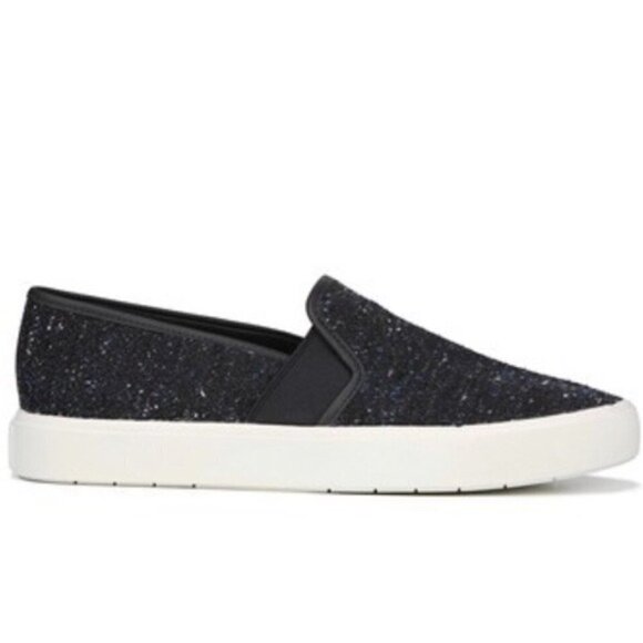 NIB Vince Blair Slip On Sneakers Navy Tweed Sz 9.5 - Picture 5 of 8